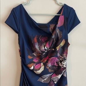 Adrianna Papell Navy Floral Dress